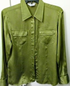 Green Silk Blouse
